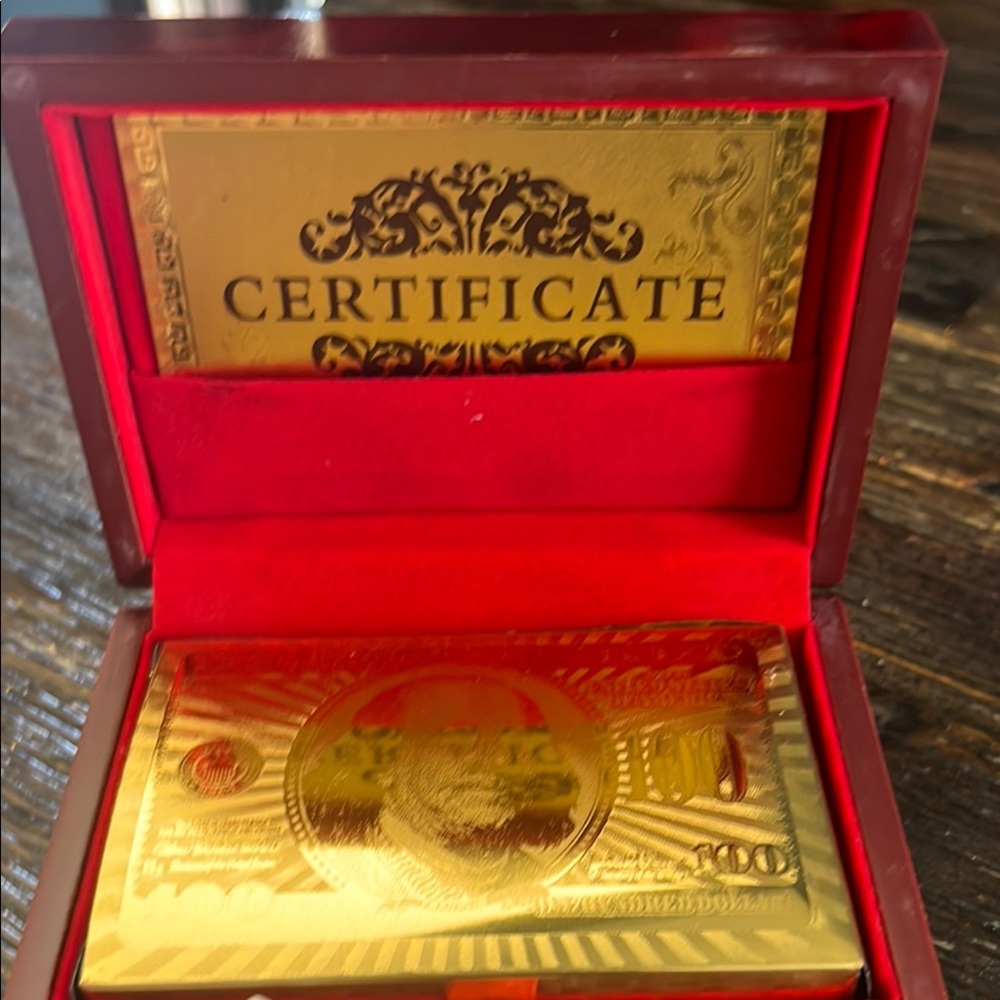 24k Gold Foil playing Cards